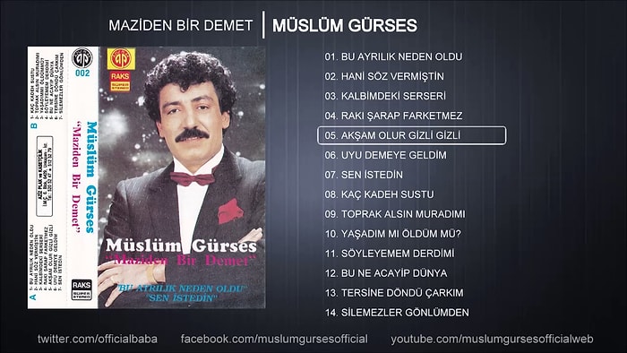 Müslüm Gürses - Akşam Olur Gizli Gizli Ağlarım