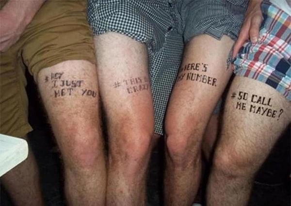 11. А вы с друзьями набили бы тату со строчками из хита "Call Me Maybe"?