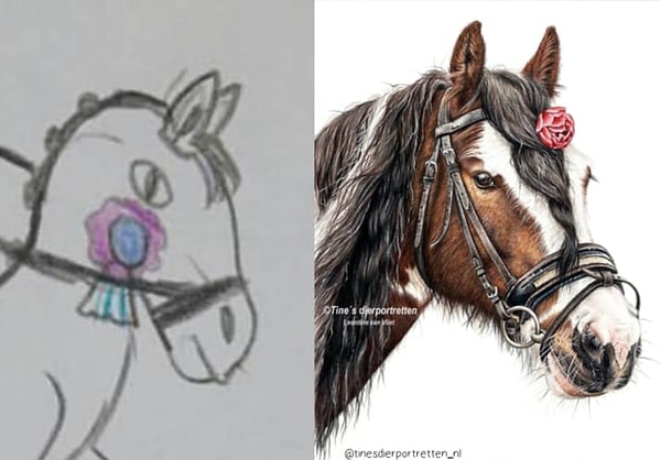 1. Практически невозможно поверить, что это нарисовал один человек с разницей в 7 лет!