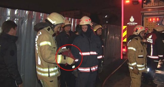 Yangında Zarar Görmesin Diye Türk Bayrağını Cebine Koyan İtfaiyeci