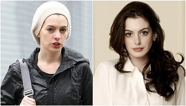 10. Энн Хэтэуэй не раз признавалась, что совсем не дружит с косметикой