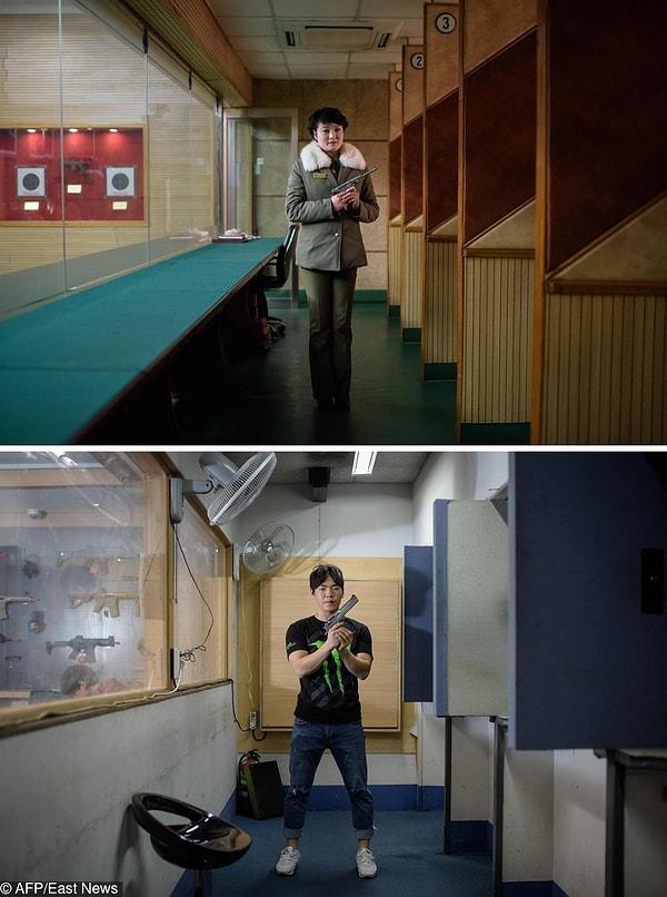 15. Kuzey Kore'de Pyongyang'da çalışan bir atış eğitmeni ve onun Güney Kore'de Seoul'daki meslektaşı...