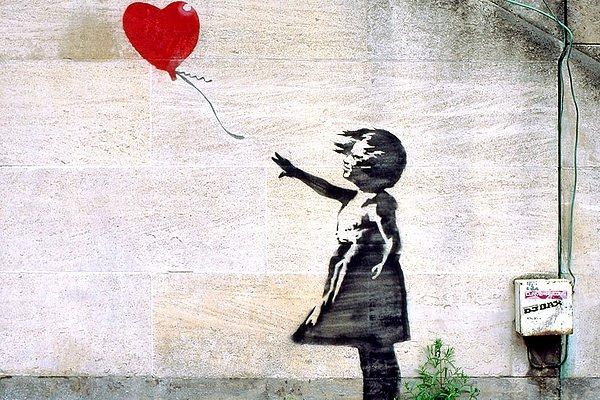 'Kırmızı balonlu kız', sokak sanatçısı Banksy'nin en bilinen eserlerinden biri.