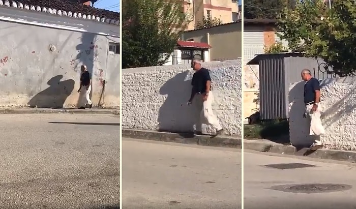 Daralan Kaldırımla İnatlaşınca Soluğu Yerde Alan Adam