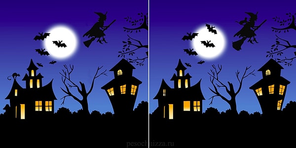 4. Напрягите свое зрение и постарайтесь найти 10 отличий: