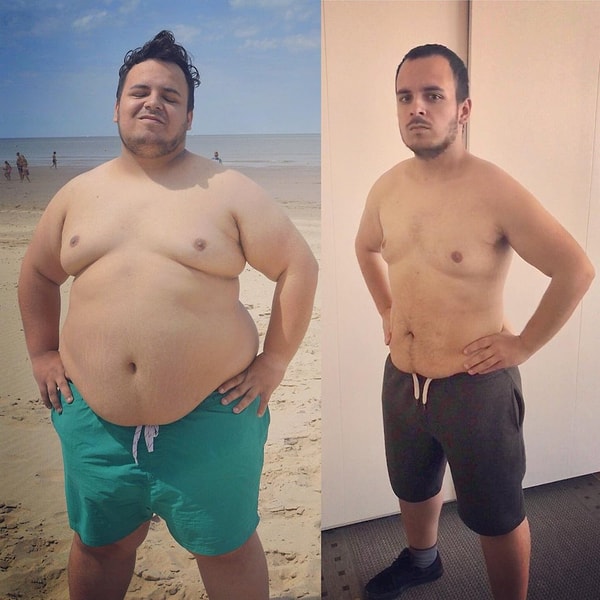 5. Soldaki: 17 Temmuz 2017, Sağdaki: Bugün 60 kilo daha az.