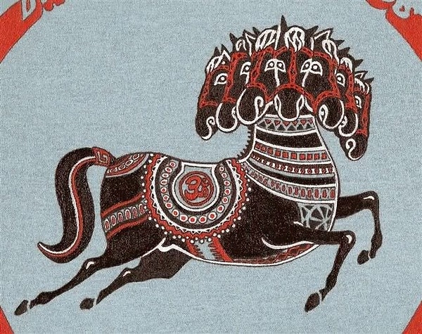 3. Какое имя в индийской мифологии дали семиглавой лошади, которая способна оглушать людей?