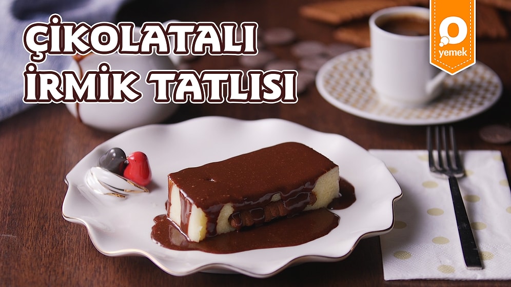 Enfes Çikolata Sosuyla Midenizde Deprem Yaratacak Bir Lezzet: Çikolatalı İrmik Tatlısı 😍