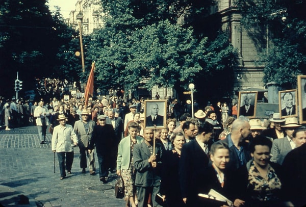 15. Первомайская демонстрация. СССР, 1957 год.