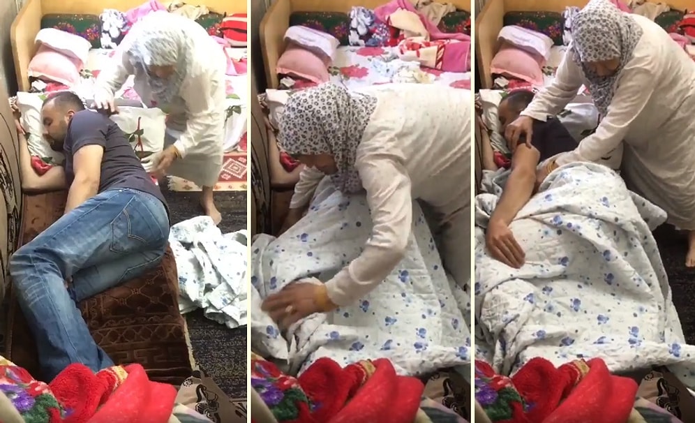 Pamuk Elleriyle Uyuyan Torununun Üzerini Örtmeye Çalışan Büyükannenin İçinizi Isıtacak Görüntüleri