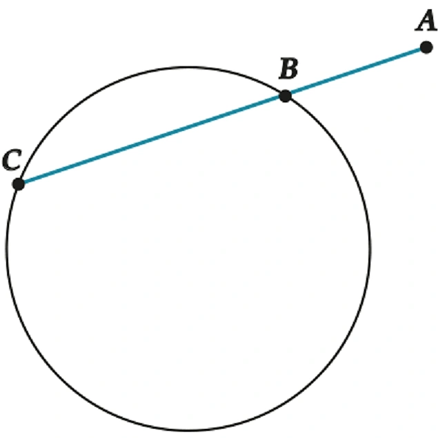 Какая прямая называется секущей по отношению к окружности рисунок