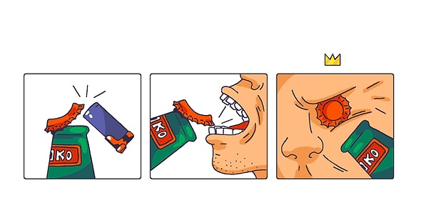 3. Открывание бутылки пива зубами