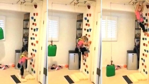 3. Вот так можно в комнате ребенка устроить настоящий скалодром