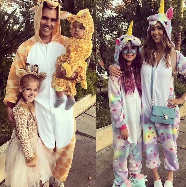 18. Джессика Альба и Кэш Уоррен с детьми