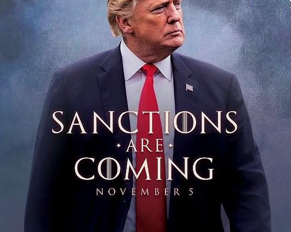 Trump 'Game Of Thrones'a Özendi: İran'a 'Yaptırımlar Geliyor' Afişi
