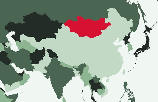 16. Kırmızı ile belirtilen ülke hangisidir?