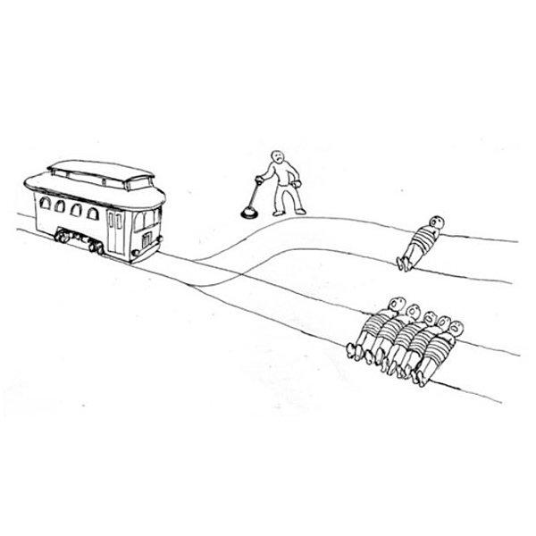 Tramvay dilemmasını duymuş muydunuz? Durdurulamaz şekilde ilerleyen bir tramvay ve raylar üzerinde bağlı insanların kaderlerinin nasıl belirleneceğini anlatıyor.