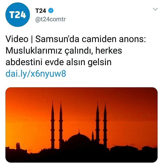 15. Ya ne istediniz cami'nin musluklarından? 😁
