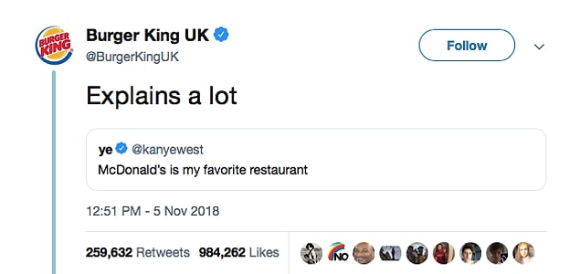 But it didn’t exactly sit well with Burger King!