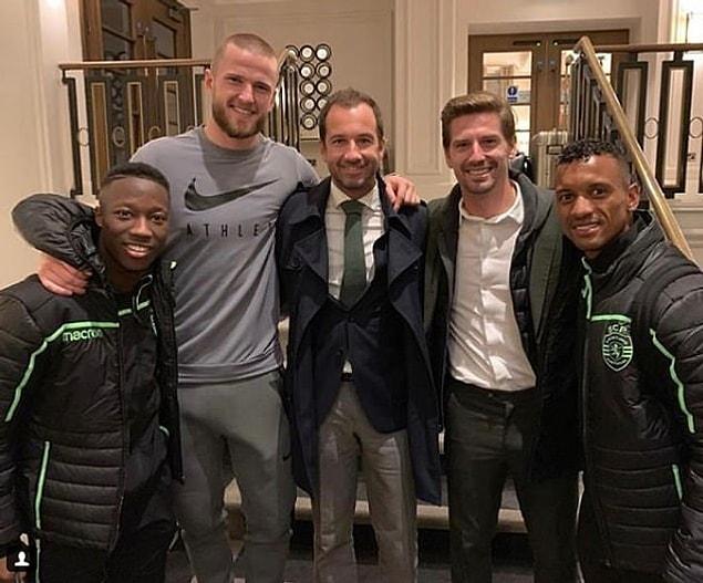 24-year-old footballer posted a photo with Sporting Clube de Portugal president Frederico Varandas and players Carlos Mané, Adrien Silva, Luís Nani!