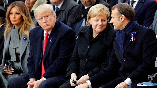 Fransa'da düzenlenen Ateşkes Günü anmasında, Trump ve Macron arasındaki gerginlik dikkat çekmişti