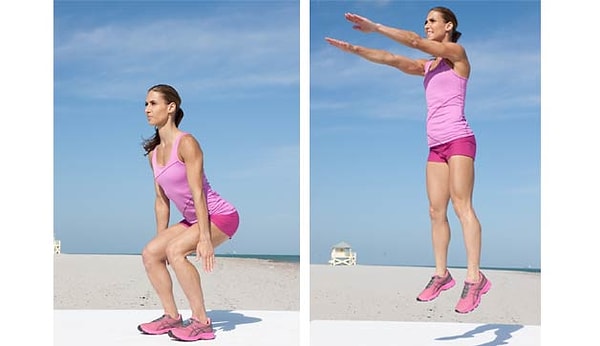 10. Прыжки из положения приседа