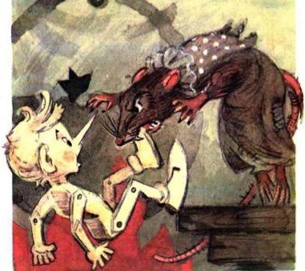 2. Как звали крысу в сказке "Золотой ключик"?