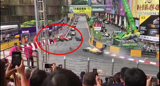 Macau'daki F3 Dünya Kupası Yarışında Yaşanan Korkunç Kaza!