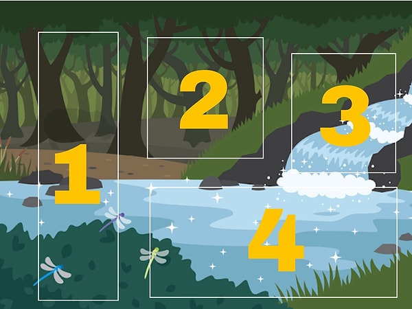 4. В какой части картинки притаился зверь?