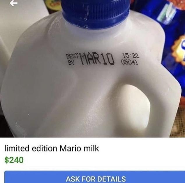 20. Limited edition Mario milk: