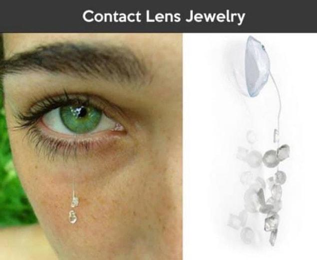 1. If you want to cry little pieces of plastic, try contact lens jewellery.