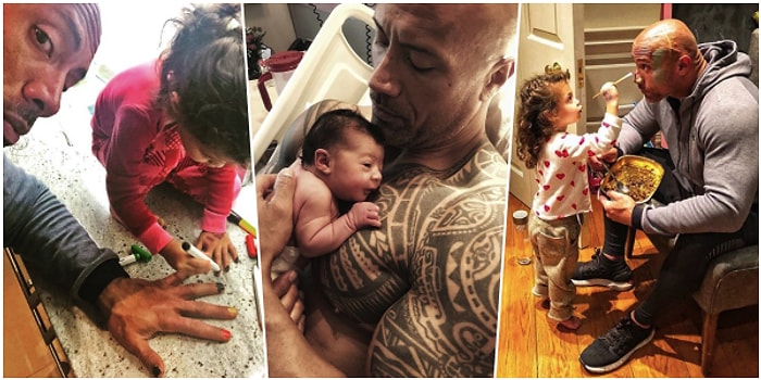 Ürkütücü Görüntüsüne Aldanmayın! Yıldız Oyuncu Dwayne Johnson'ın Muhteşem Bir Baba Olduğunun Kanıtı 19 Instagram Paylaşımı