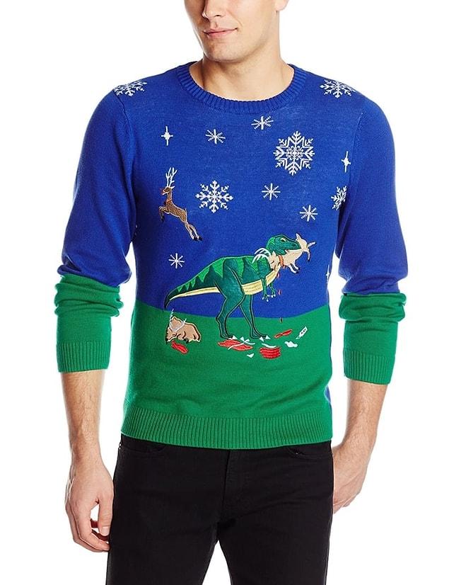 17. A Christmas sweater with an alternative ending...
