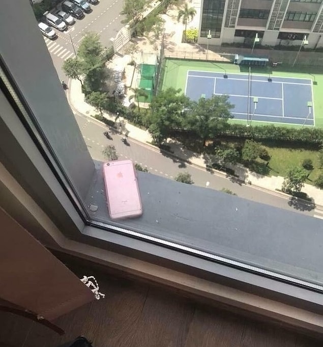 8. How did the phone end up there?