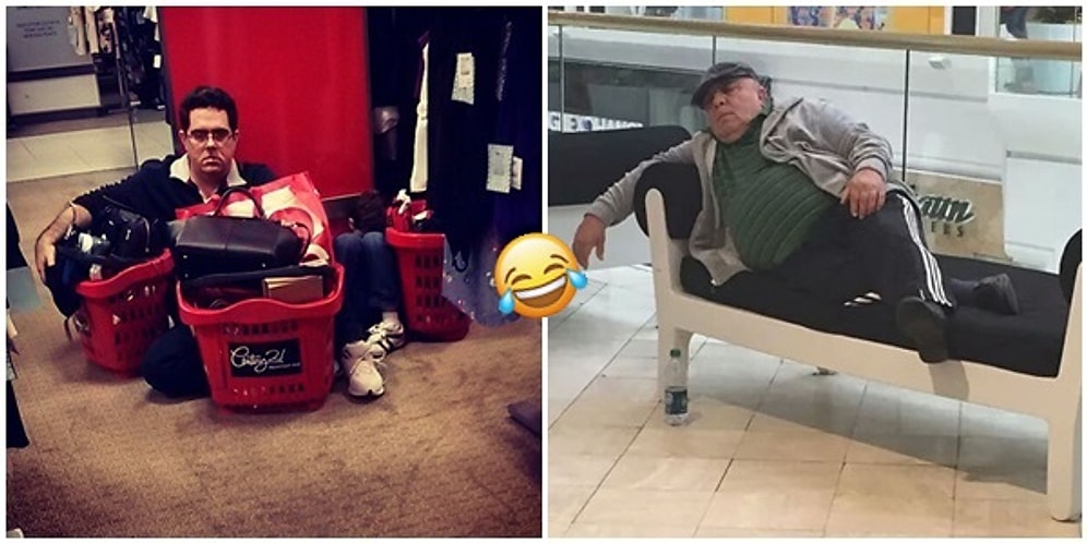 Her Başarılı Alışverişin Arkasında Bir Adam Vardır: Mağaza Önünde Eşlerini Beklemekten Bir Hal Olmuş Koca Yürekli 25 Adam!