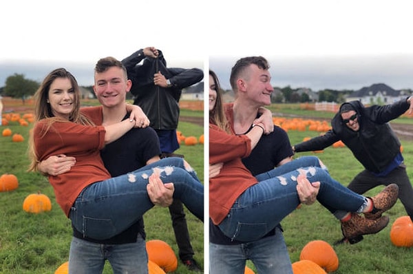 2. Лучший друг всегда внесет в фотосет с девушкой капельку безумия и веселья