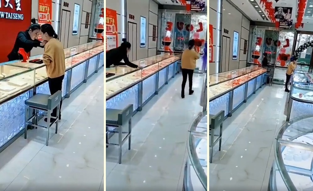 Kuyumcuda Ürün Denerken Bir Anda Koşmaya Başlayan Kadının İnsanlara Yaşattığı Efsane Korku Anları