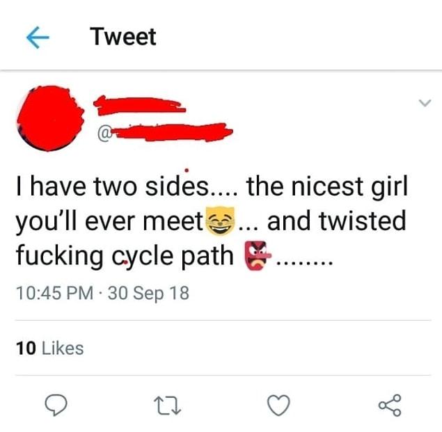 8. Tag a twisted f.cking cycle path...