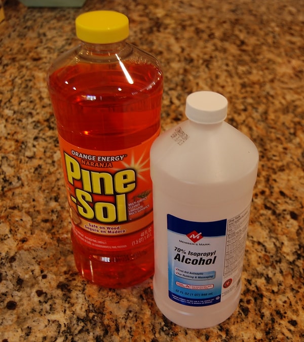 4. Отбеливатель + спирт