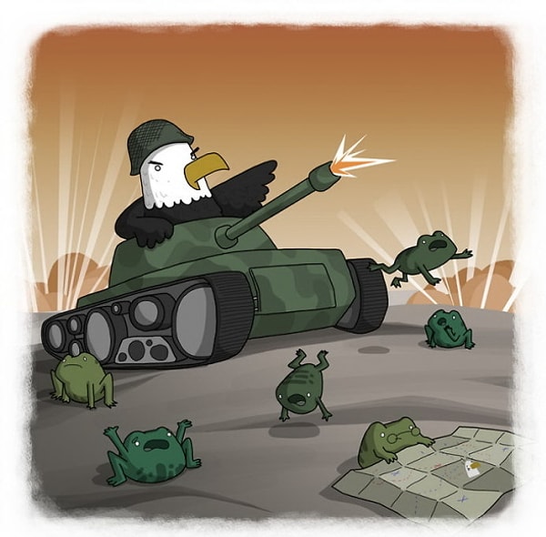 22. Орлу не платят за войну с лягушками / Итальянская пословица