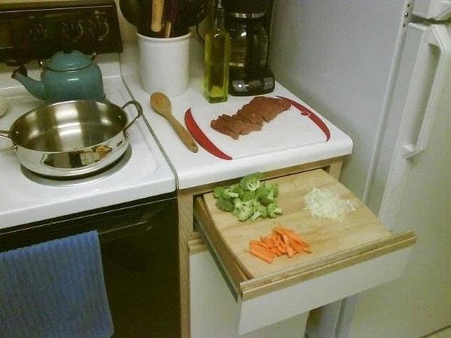 4. Need more space? Put your cutting board on one of your counters:
