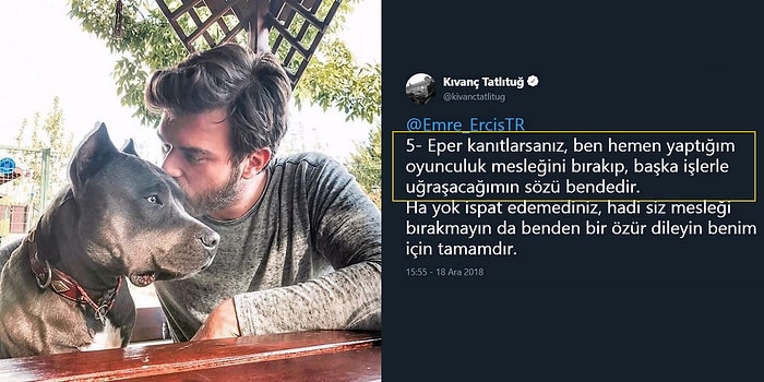 Kıvanç Tatlıtuğ'un Köpeğinin Kulağını Kestirdiğini İddia Eden Emre Erciş Özür Diledi