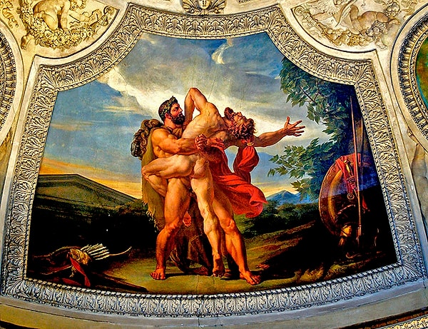 1. Откуда черпал силы великан Антей?