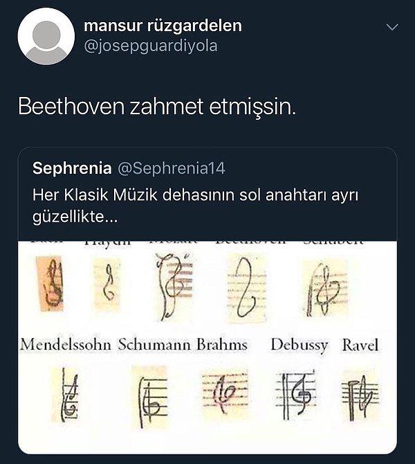 12. Beethoven doktor olsaymışın.