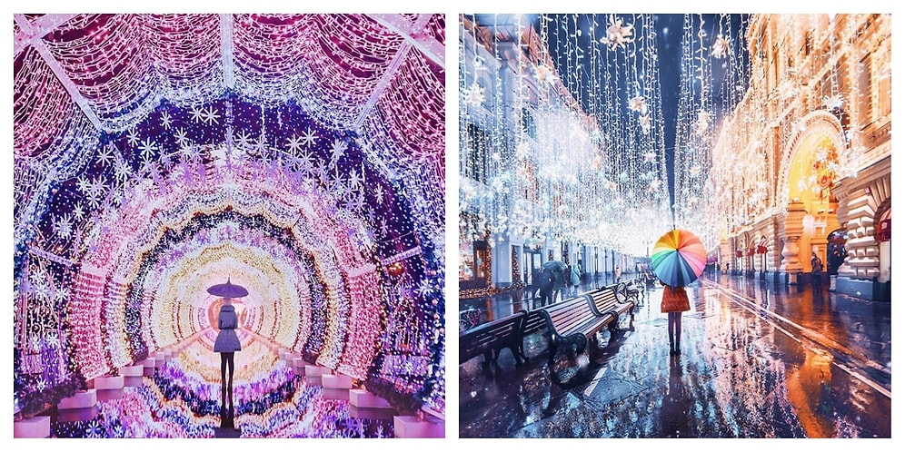 Фотограф из Москвы создает волшебные снимки новогодней столицы