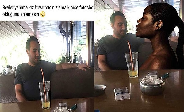 7. "Парни, можете со мной рядом девушку посадить? Только чтобы никто не понял, что это фотошоп"