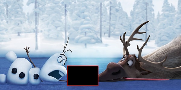 3. За чем тянутся Свен и Олаф в этой сцене "Холодного сердца"?