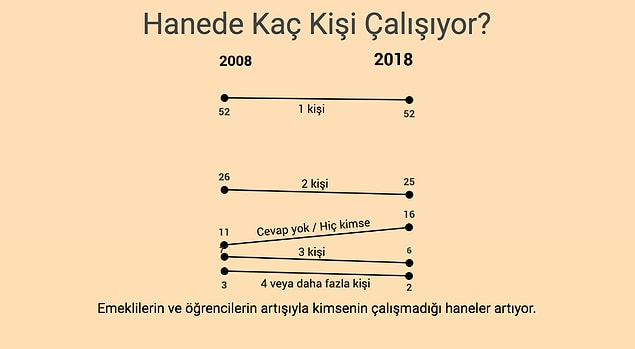 10. Emeklilerin ve öğrencilerin artışıyla kimsenin çalışmadığı haneler artıyor.