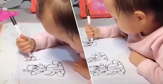 Resim Yapmak İçin Doğmuş! Henüz 1 Yaşında Olmasına Rağmen Muhteşem Çizimler Yapan Bebek!