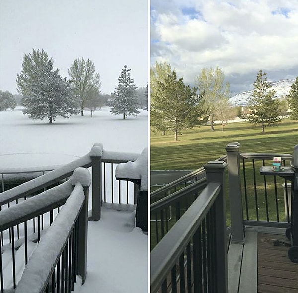 17. Погода в штате Юта: вчера и сегодня.